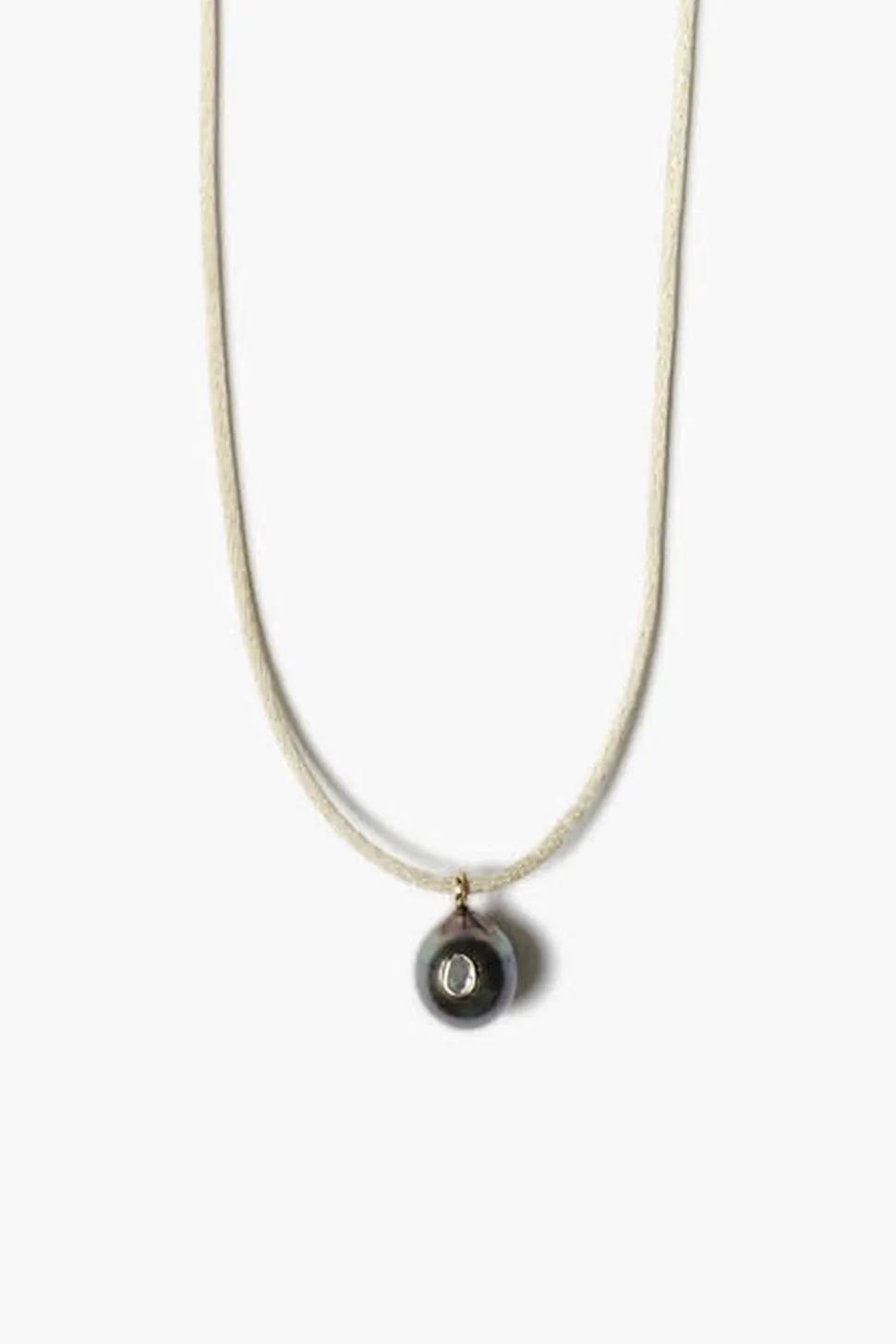14k Bond Cord Necklace Tahitian Pearl