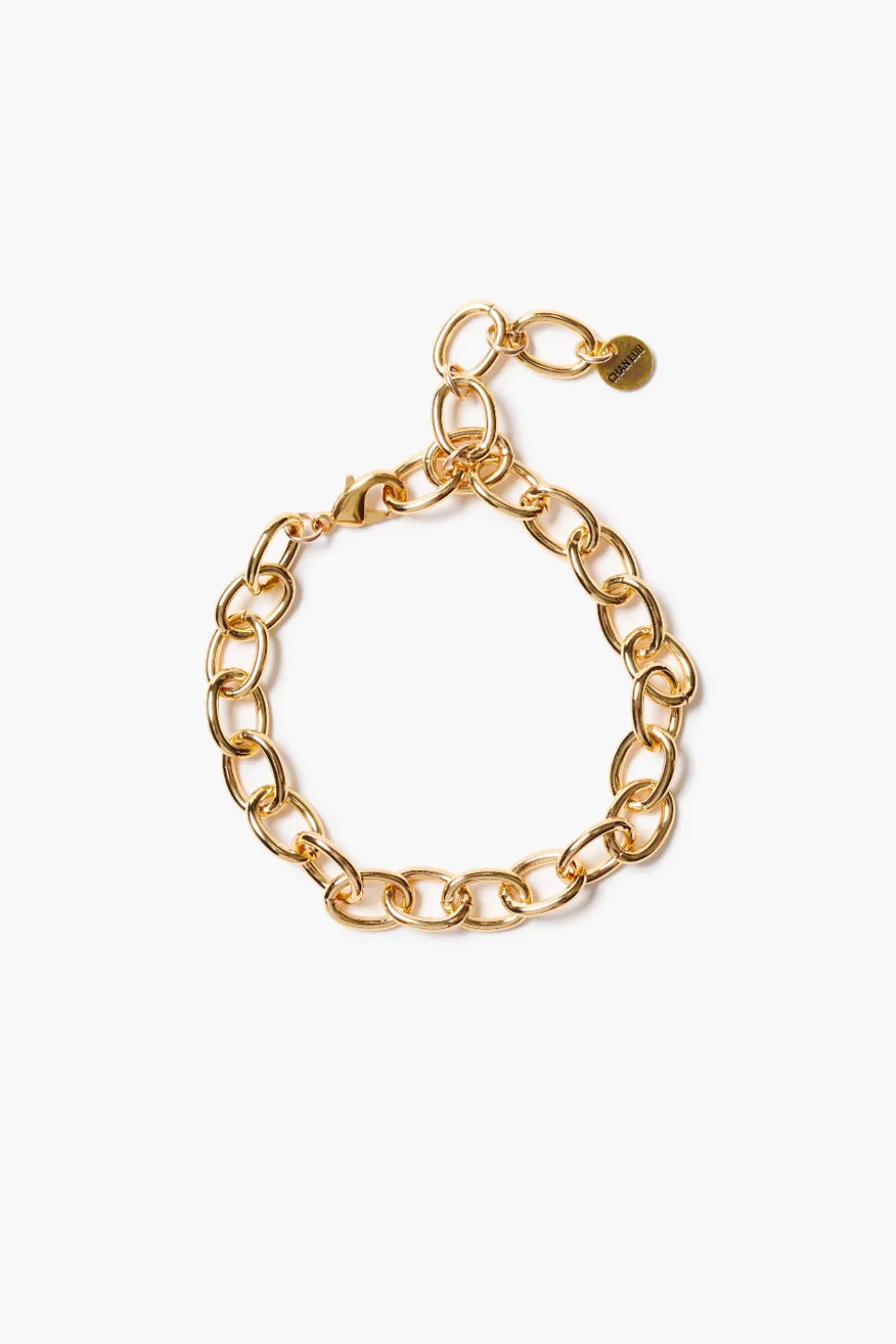 Large Chain Link Anklet Gold