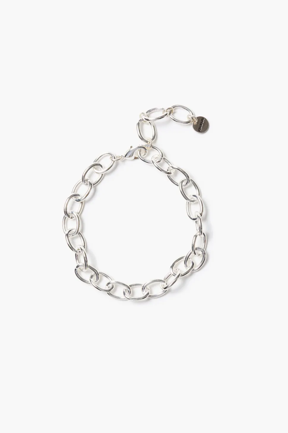 Large Chain Link Anklet Silver