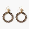 Lark Hoop Earrings Smoky Quartz