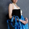 Mesh Net Tote Blue Check