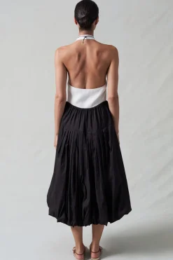 Million Pleats Bubble Skirt Black