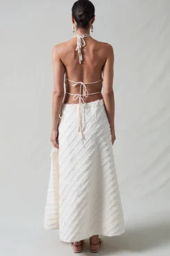 Million Strip Circle Skirt Natural