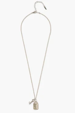 Mini Padlock Necklace Silver