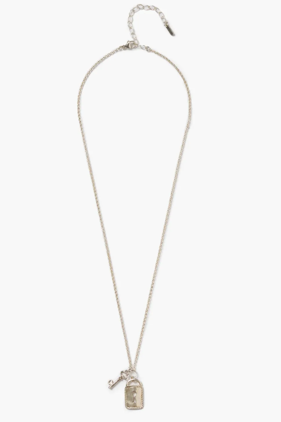 Mini Padlock Necklace Silver