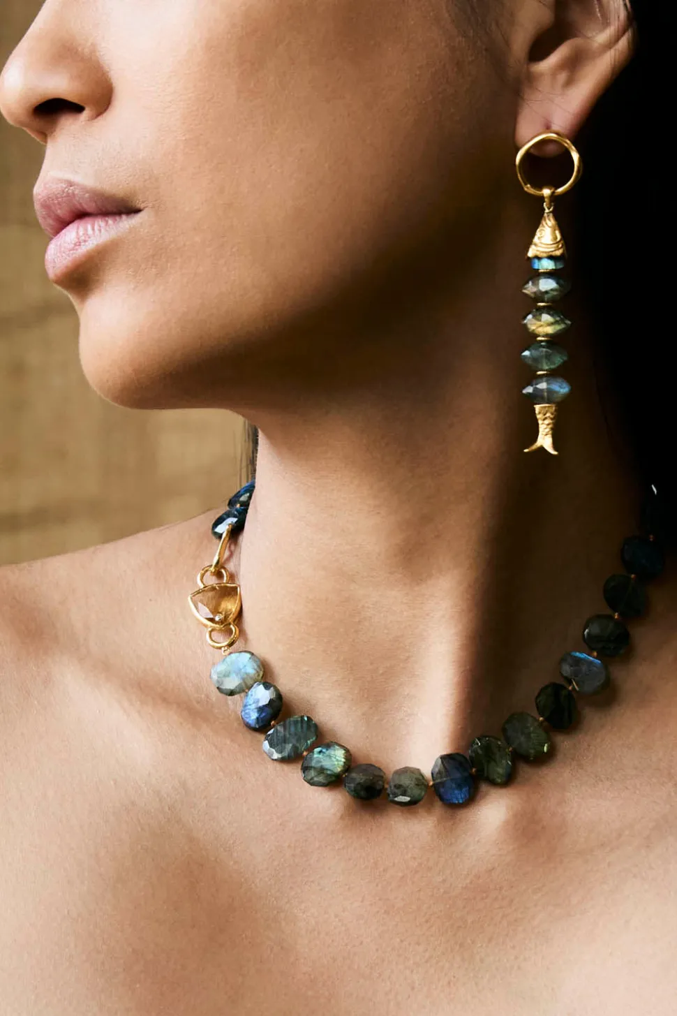 Orris Earrings Labradorite