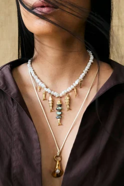 Orris Necklace White Pearl Mix