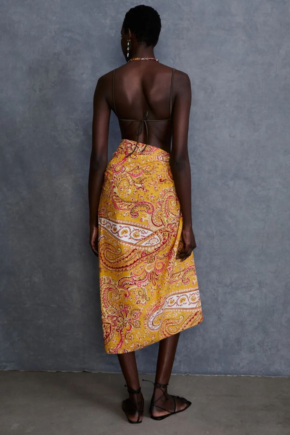 Paisley Printed Sarong Marigold