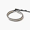 Paracord Wrap Anklet White Pearl