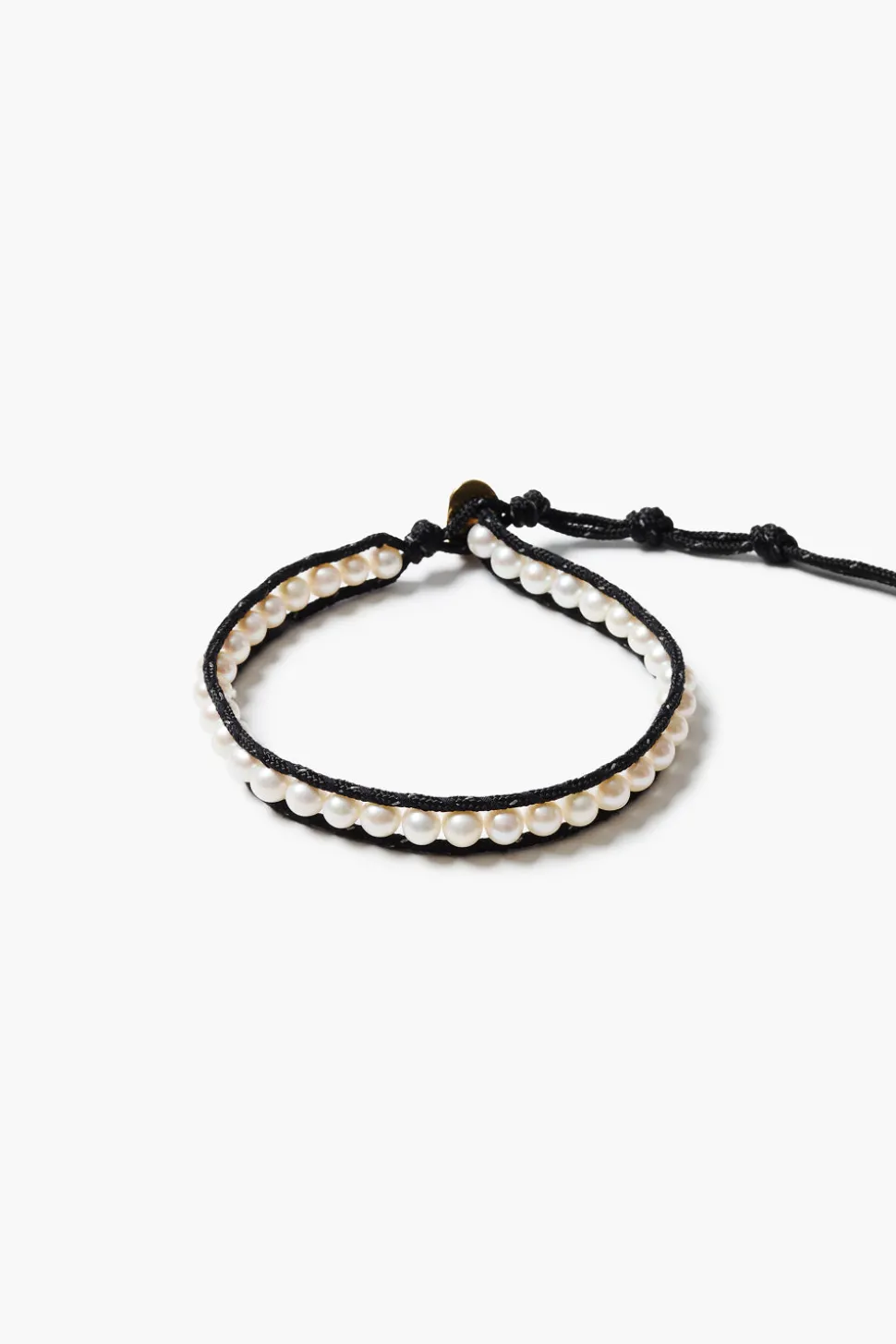 Paracord Wrap Anklet White Pearl