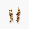 Peacock Chandelier Earrings Whiskey Quartz