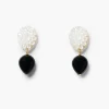 Peony Drop Earrings White MOP