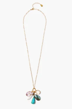Scarab Charm Necklace Multi