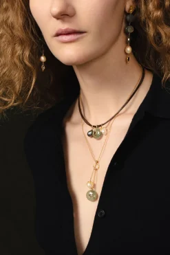Seed Drop Necklace Prehnite