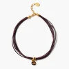 Serpentine Cord Necklace Smoky Quartz