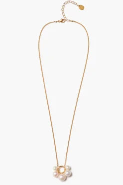 Soleil Pendant Necklace White Pearl