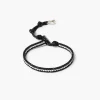 Sterling Silver Single Wrap Bracelet Black
