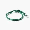 Sterling Silver Single Wrap Bracelet Green