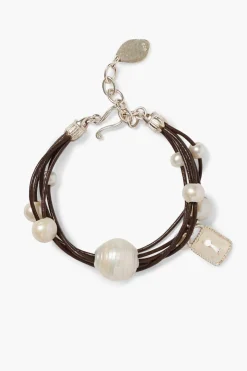 Strata Pearl Bracelet Silver