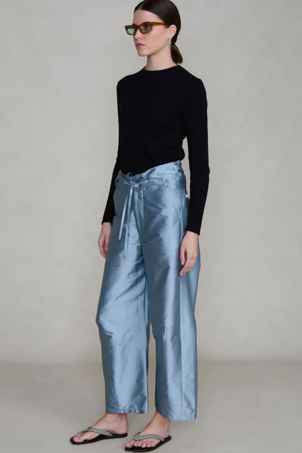 Techno Taffeta Barrel Pant Bath Blue