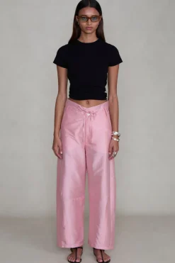 Techno Taffeta Barrel Pant Rose
