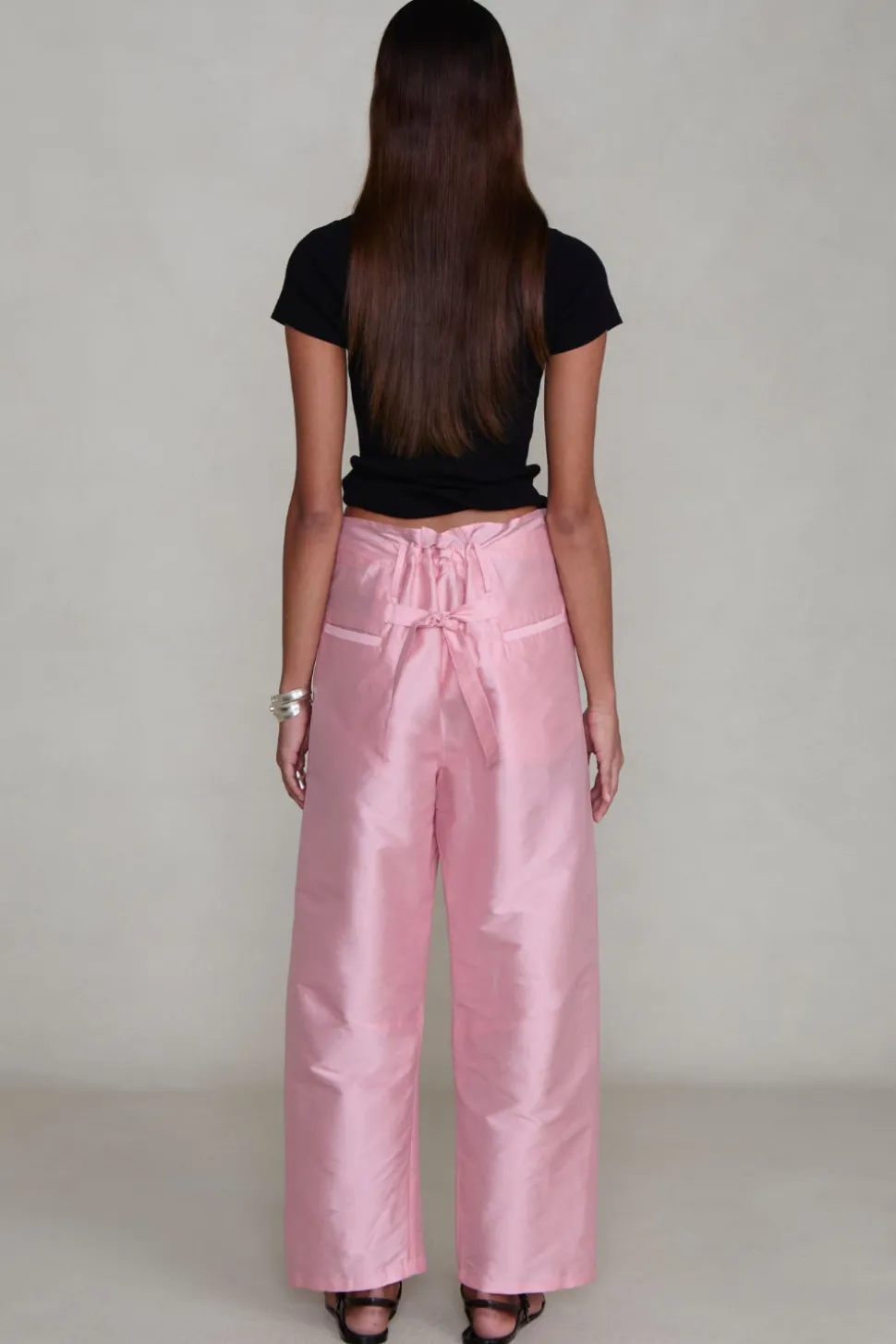 Techno Taffeta Barrel Pant Rose