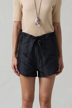 Techno Taffeta Shorts Black