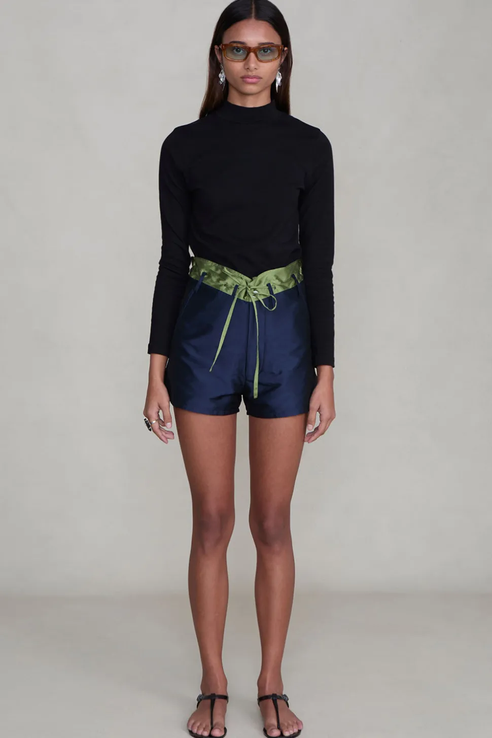 Techno Taffeta Two Tone Short Navy