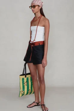 Techno Taffeta Two Tone Short Black