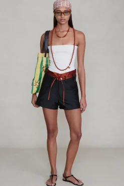Techno Taffeta Two Tone Short Black