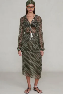 Tethered Button Up Shirt Espresso