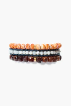 Trinity Bracelet Set Sunset