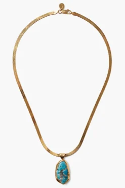 Turquoise Totem Herringbone Necklace