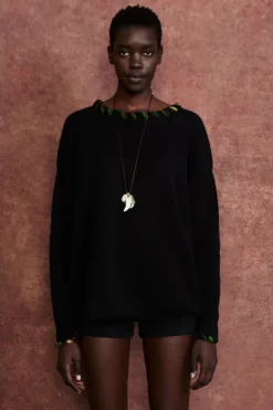 Whipstitch Sweater Black