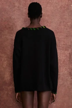 Whipstitch Sweater Black