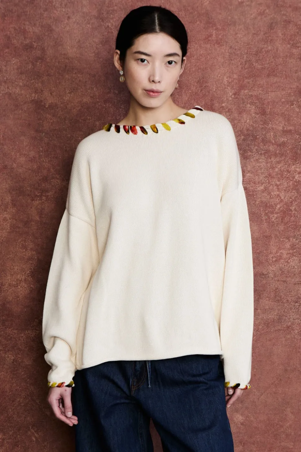Whipstitch Sweater Eggshell