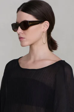 XL Crescent Hoop Earrings Gold